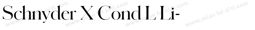 Schnyder X Cond L Li字体转换
